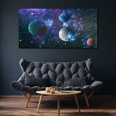 Cosmic Planetary Landscape Canvas Wall art