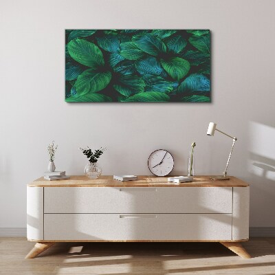 Green Leaf Mosaic Canvas Wall art