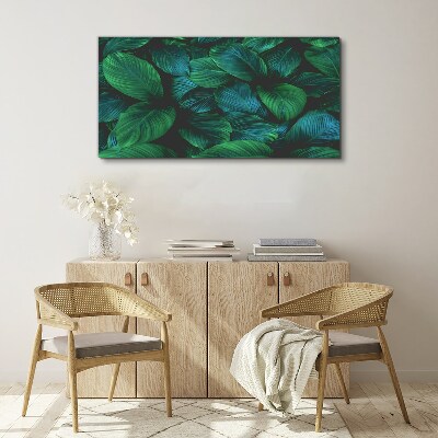 Green Leaf Mosaic Canvas Wall art
