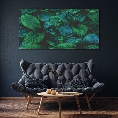 Green Leaf Mosaic Canvas Wall art