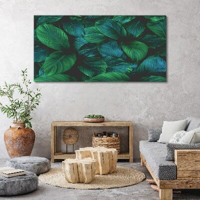 Green Leaf Mosaic Canvas Wall art