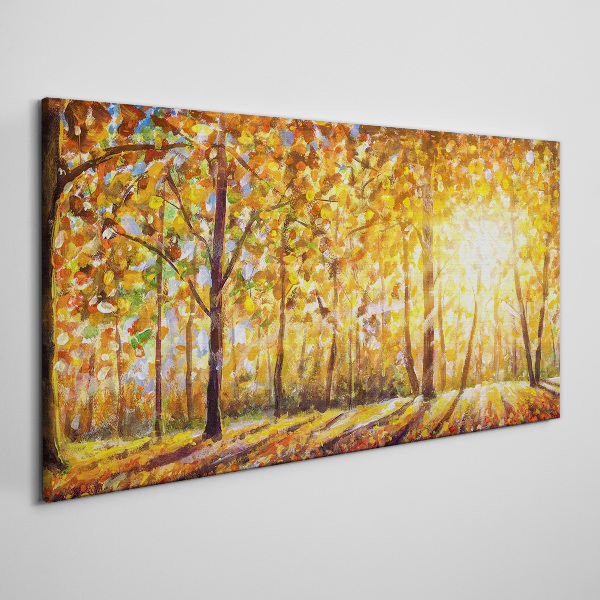 Autumn forest nature Canvas Wall art