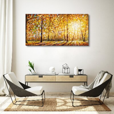 Autumn forest nature Canvas Wall art