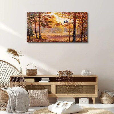 Forest water nature Canvas Wall art