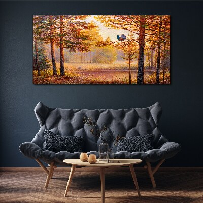 Forest water nature Canvas Wall art