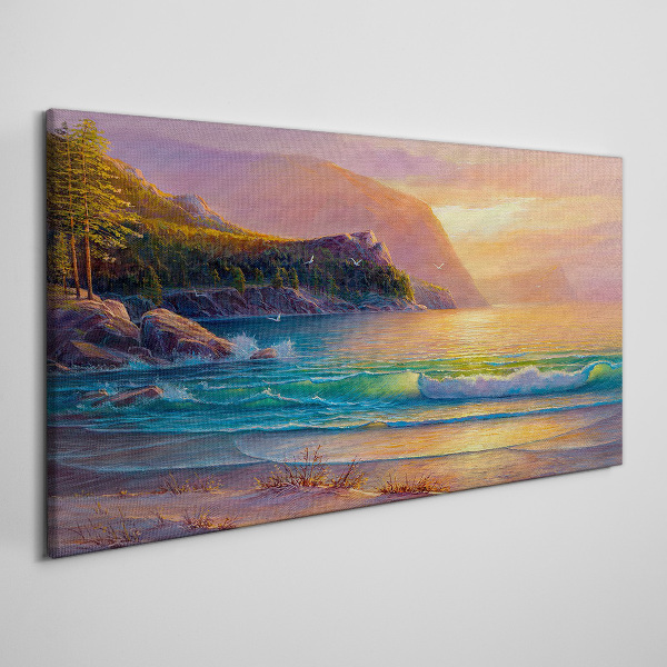 Natu coast waves Canvas Wall art