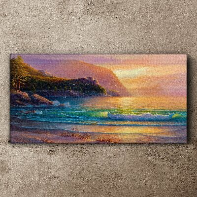 Natu coast waves Canvas Wall art