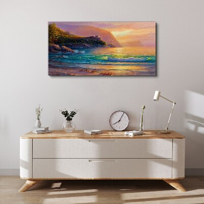 Natu coast waves Canvas Wall art