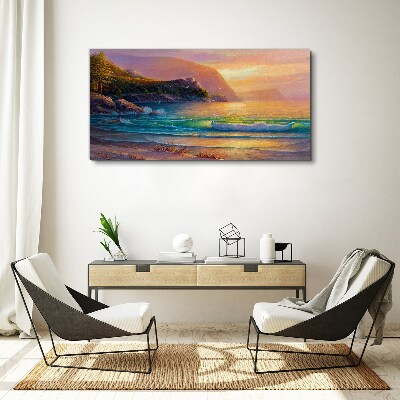 Natu coast waves Canvas Wall art