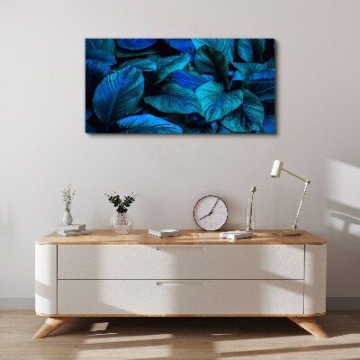 Green paradise in shades of blue Canvas Wall art