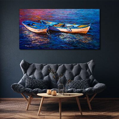 A peaceful port in the color of dreams Canvas Wall art