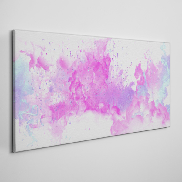 Pink water explosions Canvas Wall art