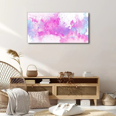 Pink water explosions Canvas Wall art