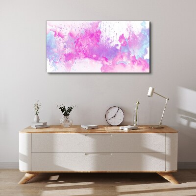 Pink water explosions Canvas Wall art