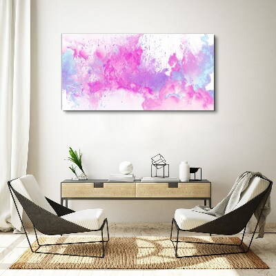 Pink water explosions Canvas Wall art