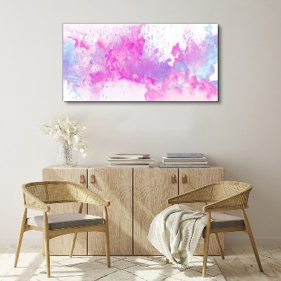Pink water explosions Canvas Wall art