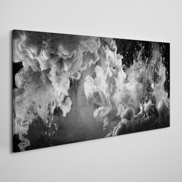 Dynamic clouds in black and white Canvas Wall art