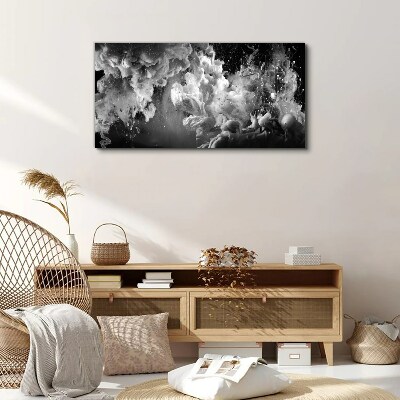 Dynamic clouds in black and white Canvas Wall art