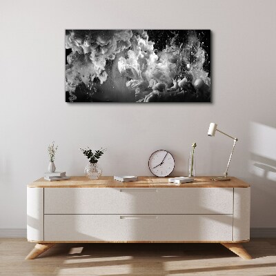 Dynamic clouds in black and white Canvas Wall art