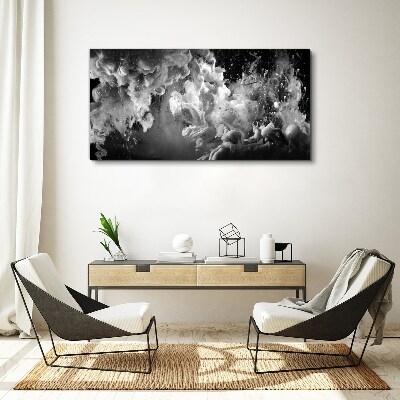 Dynamic clouds in black and white Canvas Wall art