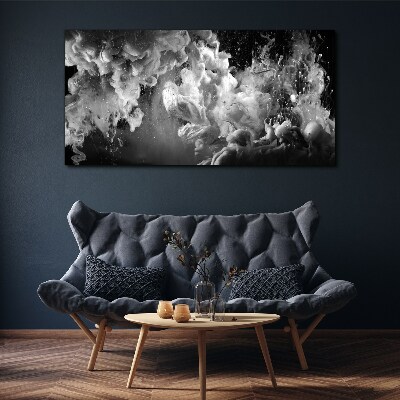 Dynamic clouds in black and white Canvas Wall art
