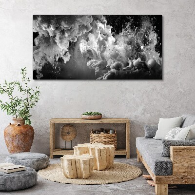 Dynamic clouds in black and white Canvas Wall art