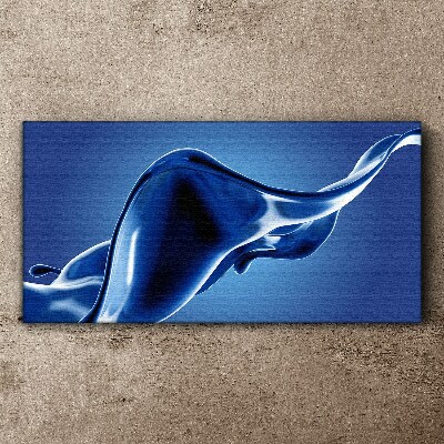 Blue light wave Canvas Wall art