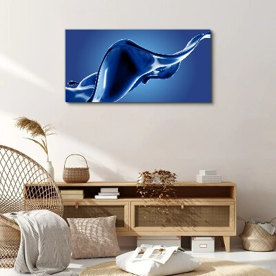 Blue light wave Canvas Wall art