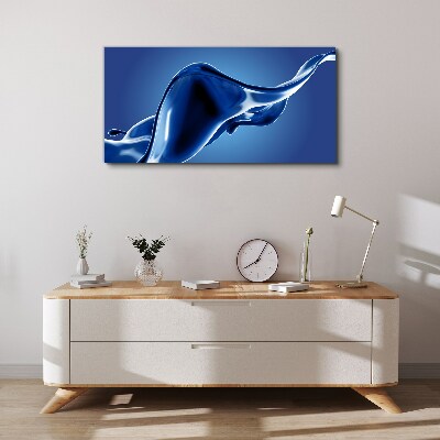 Blue light wave Canvas Wall art