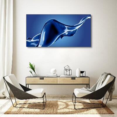 Blue light wave Canvas Wall art