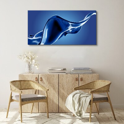 Blue light wave Canvas Wall art