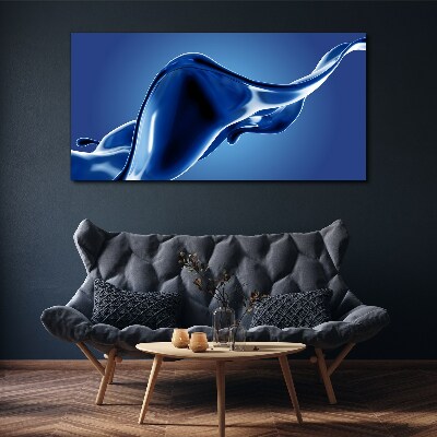 Blue light wave Canvas Wall art