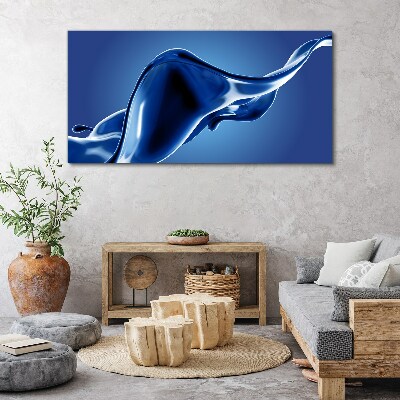 Blue light wave Canvas Wall art