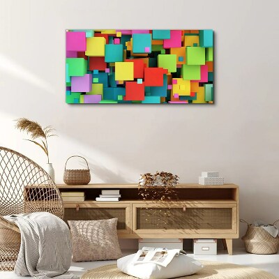 Abstract cubes Canvas Wall art