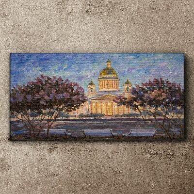 The Cathedral in the glow of the setting sun Canvas Wall art