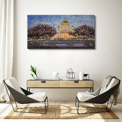 The Cathedral in the glow of the setting sun Canvas Wall art