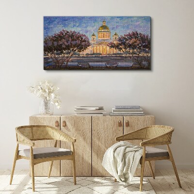 The Cathedral in the glow of the setting sun Canvas Wall art