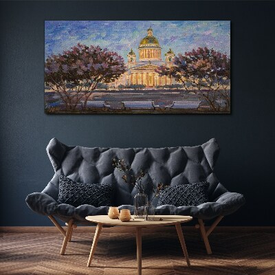 The Cathedral in the glow of the setting sun Canvas Wall art