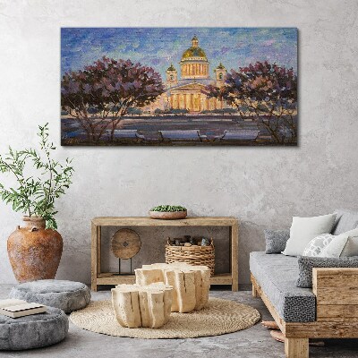 The Cathedral in the glow of the setting sun Canvas Wall art