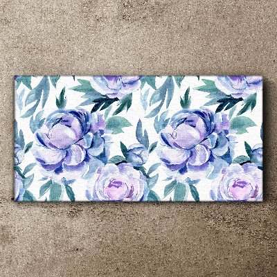 Floral landscape in shades of purple Canvas Wall art