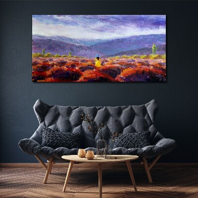 Landscape in purple shades Canvas Wall art