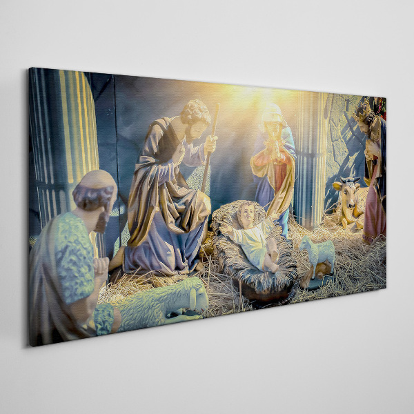 Scene of the Nativity of Jesus Canvas Wall art