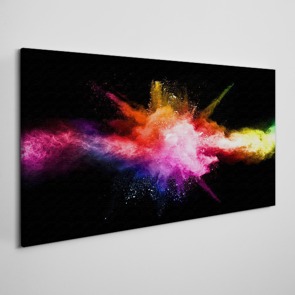 An explosion of colors in the dark Canvas Wall art