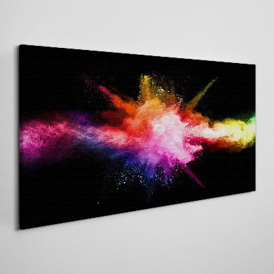 An explosion of colors in the dark Canvas Wall art