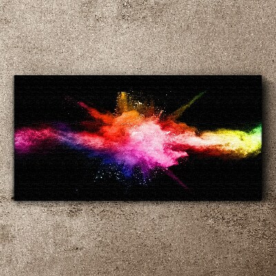 An explosion of colors in the dark Canvas Wall art