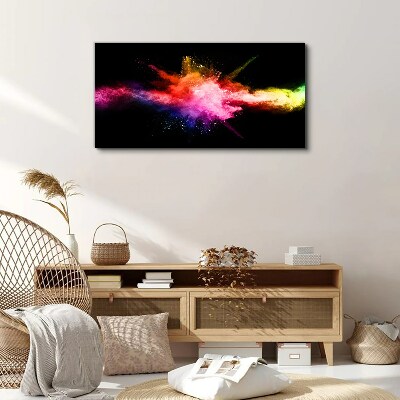 An explosion of colors in the dark Canvas Wall art
