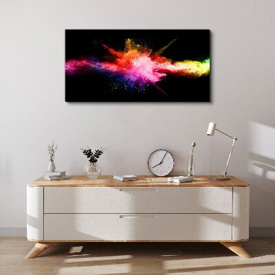 An explosion of colors in the dark Canvas Wall art