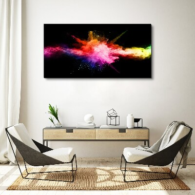 An explosion of colors in the dark Canvas Wall art