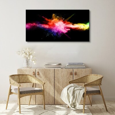 An explosion of colors in the dark Canvas Wall art