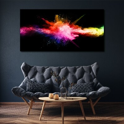 An explosion of colors in the dark Canvas Wall art